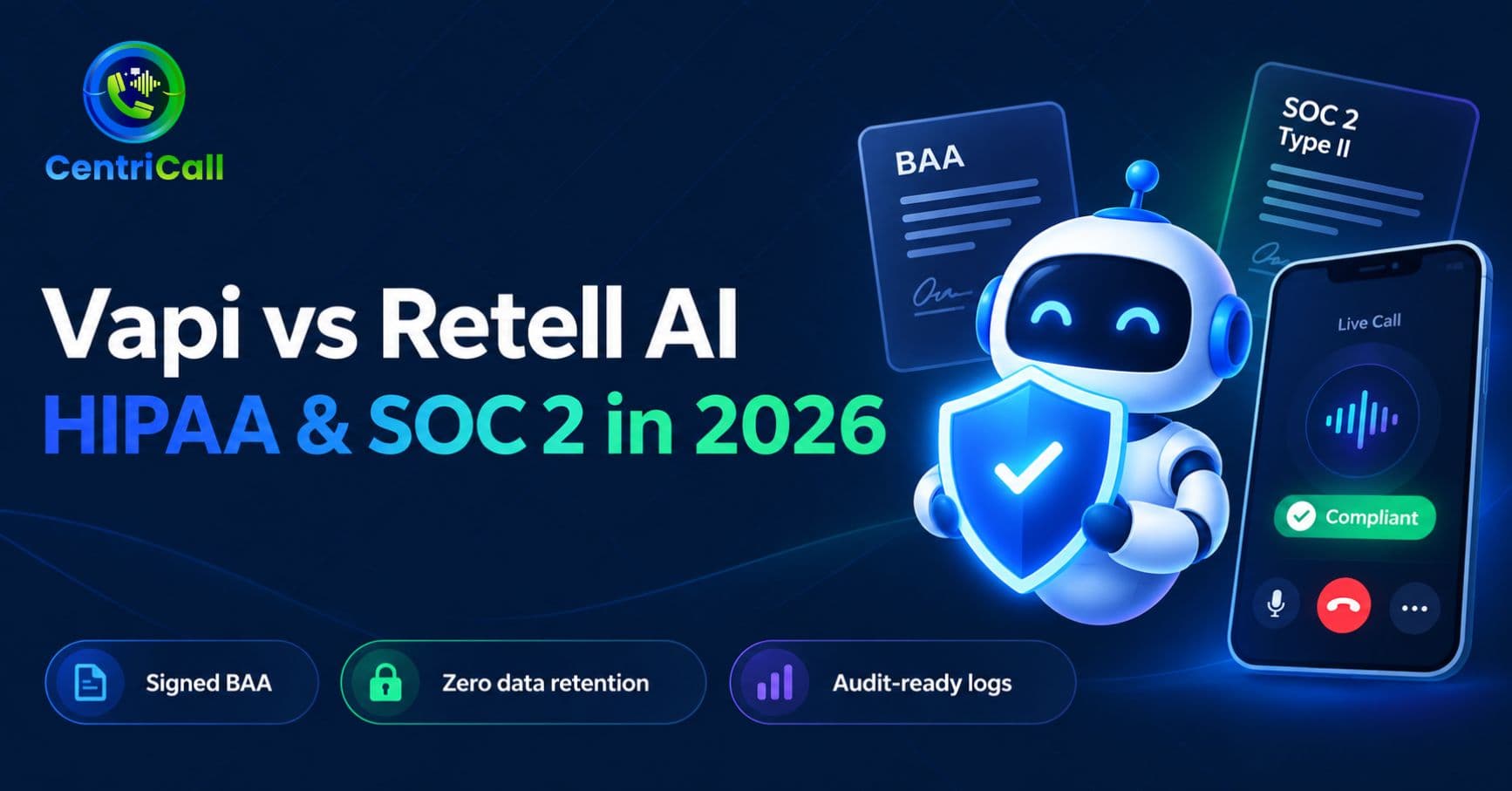 Vapi and Retell AI compared on HIPAA compliance and SOC 2 for voice AI deployments in 2026